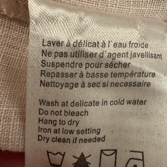 100% Linen| Dusty Rose with daisies| Front tie|CHARLIE B| US S - Picture 7 of 9